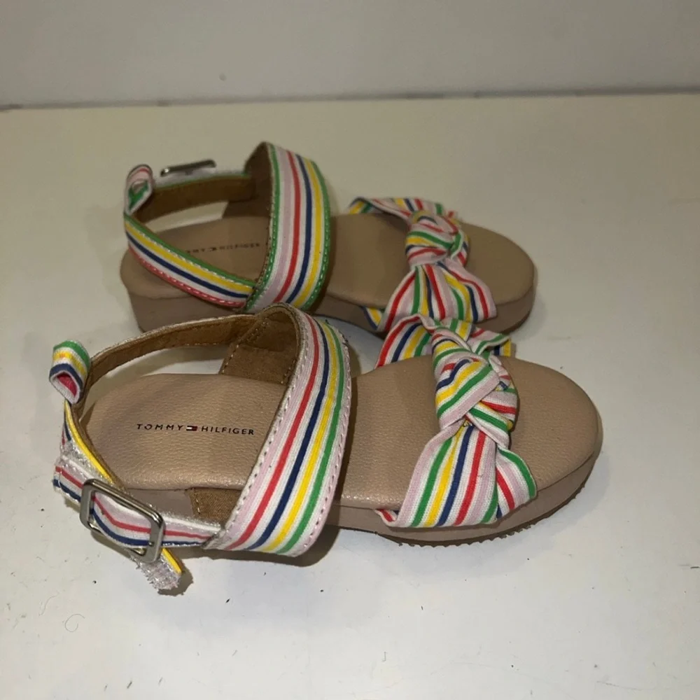 Tommy Hilfiger toddler striped sandals size 8